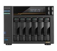 Asustor Lockerstor 6 Gen3 AS6806T NAS a 6 alloggiamenti, AMD Ryzen Quad-Core 2,3 GHz, 16 GB RAM ECC DDR5, 4 slot M.2 NVMe, doppia porta 5GbE e doppia porta 10GbE, USB 4.0 Type-C, archiviazione