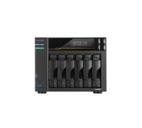 Asustor Lockerstor 6 Gen3 AS6806T, 6 Bay NAS, AMD Ryzen Quad-Core 2.3 GHz, 16GB RAM ECC DDR5, 4 M.2 NVMe Slots, 2 5GbE & 2 10GbE Port, USB4 Type-C, Network Attached Storage (Senza dischi)