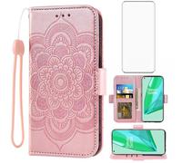 Asuwish Custodia a portafoglio per OnePlus 9 Pro One Plus 9Pro 5G con pellicola protettiva in vetro temperato e porta carte di credito accessori per cellulari On 1Plus 1 + Plus9 1+ Pro Nine Women Men
