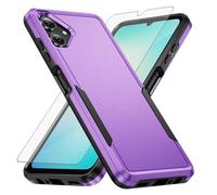 Asuwish Custodia per Samsung Galaxy A06 5G con pellicola protettiva in vetro antiurto A 06 4G AO6 64GB SM-A065F A065F/DS, pellicola protettiva in vetro temperato sottile per cellulare, custodia