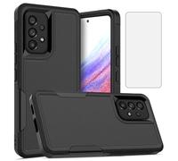 Asuwish Custodia per Samsung Galaxy A53 5G con pellicola protettiva in vetro temperato e accessori per celle sottili Gomma ibrida TPU Protettiva Mobile A 53 G5 53A SM A536U 6.5 pollici 2022 Donne