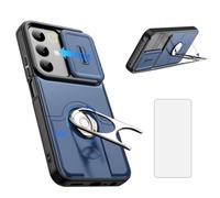 Asuwish Custodia per Samsung Galaxy A53 5G con pellicola protettiva in vetro temperato e accessori per celle sottili Supporto ad anello Cavalletto Slide Cover per fotocamera A 53 G5 53A SM A536U S53