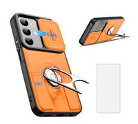 Asuwish Custodia per Samsung Galaxy A53 5G con pellicola protettiva in vetro temperato e accessori per celle sottili Supporto ad anello Cavalletto Slide Cover per fotocamera A 53 G5 53A SM A536U S53