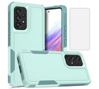 Asuwish Custodia per Samsung Galaxy A53 5G con pellicola protettiva in vetro temperato e accessori per celle sottili Gomma ibrida TPU Protettiva Mobile A 53 G5 53A SM A536U 6.5 pollici 2022 Donne