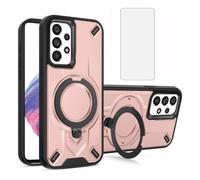 Asuwish Custodia per Samsung Galaxy A53 5G con pellicola protettiva in vetro temperato e supporto magnetico ad anello con supporto per cavalletto sottile accessori per celle A 53 G5 53A SM A536U 6,5
