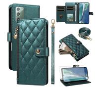 Asuwish Custodia per Samsung Galaxy Note 20 Custodia a portafoglio con cerniera con protezione per lo schermo e slot per carte di credito supporto cinturino da polso cordino accessori per celle Note20