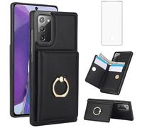 Asuwish Custodia per Samsung Galaxy Note 20 Ultra 5G Cover con protezione dello schermo e anello Cavalletto Porta Schede RFID Slot Accessori per Cellule Note20 Plus Note 20Ultra Note20+ U 20+ Donne