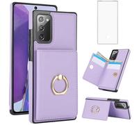 Asuwish Custodia per Samsung Galaxy Note 20 Ultra 5G Cover con protezione dello schermo e anello Cavalletto Porta Schede RFID Slot Accessori per Cellule Note20 Plus Note 20Ultra Note20+ U 20+ Donne