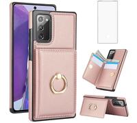 Asuwish Custodia per Samsung Galaxy Note 20 Ultra 5G Cover con protezione dello schermo e anello Cavalletto Porta Schede RFID Slot Accessori per Cellule Note20 Plus Note 20Ultra Note20+ U 20+ Donne
