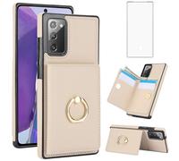 Asuwish Custodia per Samsung Galaxy Note 20 Ultra 5G Cover con protezione dello schermo e anello Cavalletto Porta Schede RFID Slot Accessori per Cellule Note20 Plus Note 20Ultra Note20+ U 20+ Donne