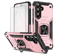 Asuwish Custodia per Samsung Galaxy S26 5G con pellicola protettiva in vetro temperato e supporto ad anello supporto sottile ibrido protettivo cellulare accessori S 26 26S G5 SM-S942U donne uomini oro