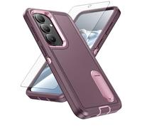 Asuwish Custodia per Samsung Galaxy S26 5G, con pellicola protettiva in vetro temperato, ibrida, con supporto nascosto, robusta, antiurto, resistente, protettiva, S 26 26S G5 SM-S942U, donne e uomini