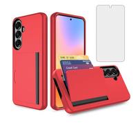 Asuwish Custodia per Samsung Galaxy S26 Plus S26+5G con pellicola protettiva in vetro temperato e supporto porta carte di credito accessori ibridi per celle S 26 + 26+ S26Plus 26S SM-S947U Donne