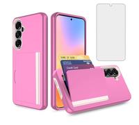 Asuwish Custodia per Samsung Galaxy S26 Plus S26+5G con pellicola protettiva in vetro temperato e supporto porta carte di credito accessori ibridi per celle S 26 + 26+ S26Plus 26S SM-S947U donne