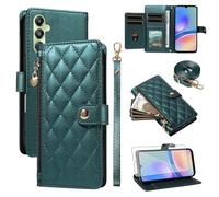 Asuwish Custodia per telefono per Samsung Galaxy A05s/A05 Custodia a portafoglio con cerniera e protezione per lo schermo in vetro temperato porta carte slot stand accessori per celle cinturino da