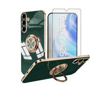 Asuwish Custodia per telefono per Samsung Galaxy A25 5G/A24 4G/M34 /F34 e supporto ad anello Cavalletto con pellicola protettiva in vetro temperato Cover sottile TPU Cell Accessori protettivi A 25 25A