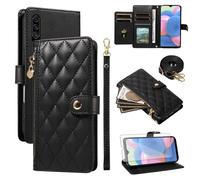 Asuwish Custodia per telefono per Samsung Galaxy A50 A50S A30S Custodia a portafoglio con cerniera e pellicola protettiva per lo schermo slot porta carte supporto accessori per celle cinturino da