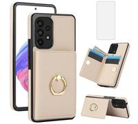 Asuwish Custodia per telefono per Samsung Galaxy A53 5G Cover con protezione dello schermo e anello cavalletto Slot porta carte RFID Portafoglio Accessori per celle Flip A 53 G5 53A SM A536U 6.5