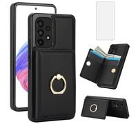 Asuwish Custodia per telefono per Samsung Galaxy A53 5G Cover con protezione dello schermo e anello cavalletto Slot porta carte RFID Portafoglio Accessori per celle Flip A 53 G5 53A SM A536U 6.5