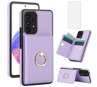 Asuwish Custodia per telefono per Samsung Galaxy A53 5G Cover con protezione dello schermo e anello cavalletto Slot porta carte RFID Portafoglio Accessori per celle Flip A 53 G5 53A SM A536U 6.5