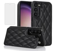 Asuwish Custodia per telefono per Samsung Galaxy S23 Plus S23+5G Custodia a portafoglio con pellicola protettiva e porta carte RFID in pelle Stand Accessori per le cellule S23plus 23S + S 23 23+