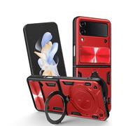 Asuwish Custodia per telefono per Samsung Galaxy Z Flip 4 5G 2022 Cover magnetica con supporto ad anello Cavalletto Duro Robusto Antiurto Protettivo Accessori Cellulari ZFlip4 Z4 Flip4 ZFlip 4Z Donne