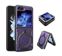 Asuwish Custodia per telefono per Samsung Galaxy Z Flip 5 5G 2023 Cover magnetica con supporto ad anello Cavalletto Duro Robusto Antiurto Protettivo Accessori Cellulari ZFlip5 Z5 G Flip5 ZFlip 5Z