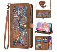 Asuwish CUSTODIA porta cellulare per Galaxy A70 DKPTPT UK1 marrone