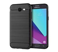 Asuwish Phone Case for Samsung Galaxy J7 Prime 2017 J 7 Skypro Sky Pro J7V V S727VL with Tempered Glass Screen Protector Cover and Cell Soft Silicone