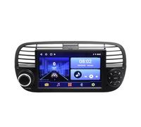 ASVEGE Autoradio per Fiat 500 2007-2015 compatibile con Carplay/Android Auto, Autoradio Fiat 500 da 7 pollici con touchscreen/Bluetooth/FM/AM/USB/DPS/RDS/Mirror Link-Nero