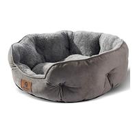 Asvin, Cuccia per interni per cani di taglia grande, gatti, cuccioli e gattini, extra morbida e lavabile in lavatrice, con fondo in tessuto Oxford antiscivolo e impermeabile, grigio, 88,9 cm