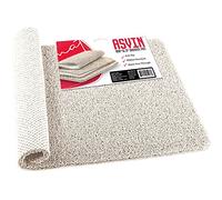 Asvin Tappetino da bagno e doccia antiscivolo per doccia e aree umide (40 x 60 cm, bianco) in gomma luffa senza ftalati, per superfici scivolose, ad asciugatura rapida, antibatterico e resistente alla
