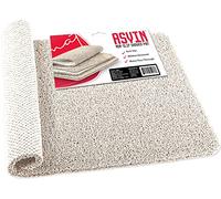 Asvin, tappetino per vasca da bagno, doccia e vasca, 51 x 45 cm, senza ftalati, antiscivolo, comodo tappetino per vasca da bagno con scarico, in PVC, per zone umide, asciugatura rapida