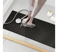 Asvin, Tappetino per vasca da bagno e doccia dalla texture morbida, 119,4 x 40,6 cm, senza ftalati, antiscivolo, comodo, drenante, in luffa di PVC, per zone umide, asciugatura rapida