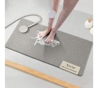 Asvin, Tappetino per vasca da bagno e doccia dalla texture morbida, 88,9 x 40,6 cm, senza ftalati, antiscivolo, comodo, drenante, in PVC, per zone umide, asciugatura rapida