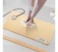 Asvin, Tappetino per vasca da bagno e doccia dalla texture morbida, 88,9 x 40,6 cm, senza ftalati, antiscivolo, comodo, drenante, in PVC, per zone umide, asciugatura rapida