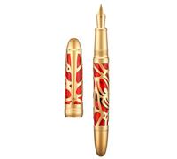 Asvine Penna stilografica P80 con riempimento a stantuffo, pennino fine, scheletro di ragno, in acrilico trasparente, con custodia e set di chiavi