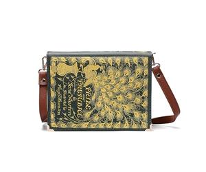 ASVP Shop Borsa a tracolla Pride and Prejudice, perfetta per gli amanti dei libri, pochette a portafoglio, regalo per lei, regalo di San Valentino Jane Austen, verde, grande