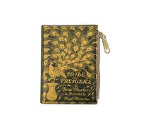 ASVP Shop - Porta carte di credito con scritta "Pride and Prejudice", mini libro e portamonete
