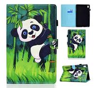 AsWant - Custodia a portafoglio in pelle sintetica per Lenovo Tab M10 HD 2 Gen con chiusura magnetica per tablet Lenovo Tab M10 HD 2 Generation 10,1" TB-X306X/TB-X306F Panda