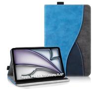 AsWant Custodia per iPad Air 11 Pollici M2 2024 - Pelle Ultra Sottile PU Case con Funzione Stand Tablet Protettiva Cover iPad Air 11 (Blu)