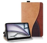 AsWant Custodia per iPad Air 11 Pollici M2 2024 - Pelle Ultra Sottile PU Case con Funzione Stand Tablet Protettiva Cover iPad Air 11 (Marrone)