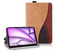 AsWant Custodia per iPad Air 13 Pollici M2 2024/Pro 12,9 Pollici 2018 - Pelle Ultra Sottile PU Case con Funzione Stand Tablet Protettiva Cover iPad Air 13 (Marrone)