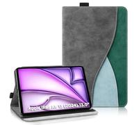 AsWant Custodia per iPad Air 13 Pollici M2 2024/Pro 12,9 Pollici 2018 - Pelle Ultra Sottile PU Case con Funzione Stand Tablet Protettiva Cover iPad Air 13 (Grigio Scuro)