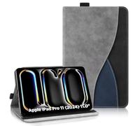 AsWant Custodia per iPad Pro 11 Pollici 2024 - Pelle Ultra Sottile PU Case con Funzione Stand Tablet Protettiva Cover iPad Pro 11 (Gray)