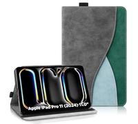 AsWant Custodia per iPad Pro 11 Pollici 2024 - Pelle Ultra Sottile PU Case con Funzione Stand Tablet Protettiva Cover iPad Pro 11 (Grigio Scuro)