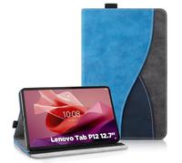AsWant Custodia per Lenovo Tab P12 12.7 Pollici 2023 - Pelle Ultra PU Case con Funzione Stand Tablet Protettiva Lenovo Tab P12 (Blu)