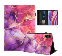 AsWant Custodia per Redmi Pad Pro 12.1 / Xiaomi Poco Pad 12.1 2024, custodia ultra sottile in PU con funzione leggio e slot per carte di credito per Redmi Pad Pro, marmorizzato