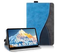 AsWant Custodia per Samsung Galaxy Tab A 10.1 2016 Cover SM-T580/T585, Pelle PU Case con Funzione Stand Tablet Protettiva Tab A6 (Blu)