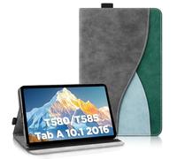 AsWant Custodia per Samsung Galaxy Tab A 10.1 2016 Cover SM-T580/T585, Pelle PU Case con Funzione Stand Tablet Protettiva Tab A6 (Grigio Scuro)